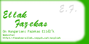 ellak fazekas business card